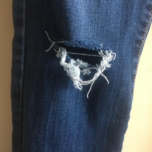 AE Distressed Dark Wash Skinny Jeans Jeggings - Picture 5 of 8